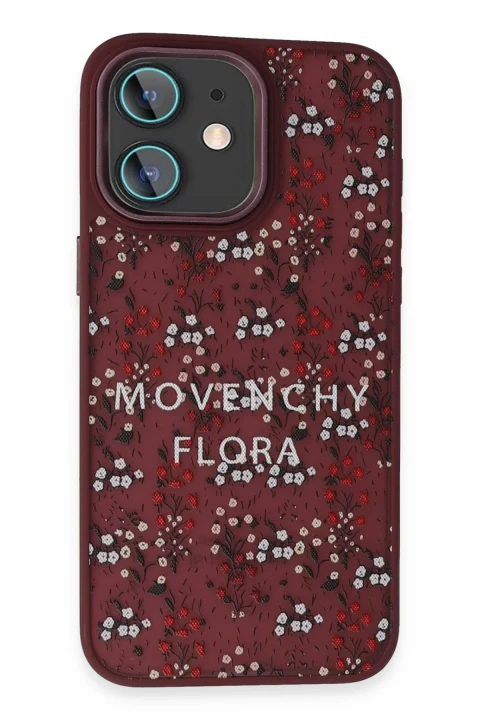 Movenchy Apple iPhone 11 Terra Desenli Kapak - Pembe - 1