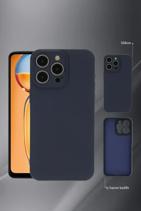 uryport Vivo Y36 Kılıf Nano içi Kadife Silikon - Gri