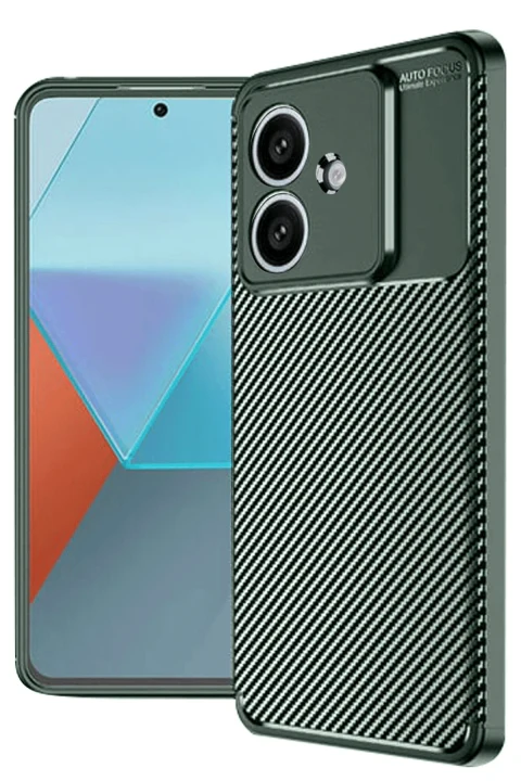 uryport Oppo A3 Kılıf Auto Focus Karbon Kapak - Koyu Yeşil