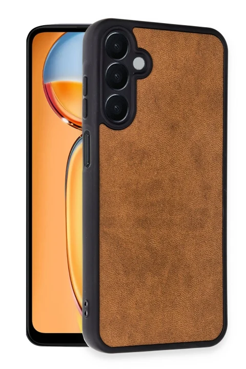 uryport Samsung Galaxy A56 Kılıf Aras Deri Kapak - Taba