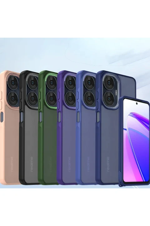 uryport Realme C55 Kılıf Elegant Kapak - Lacivert