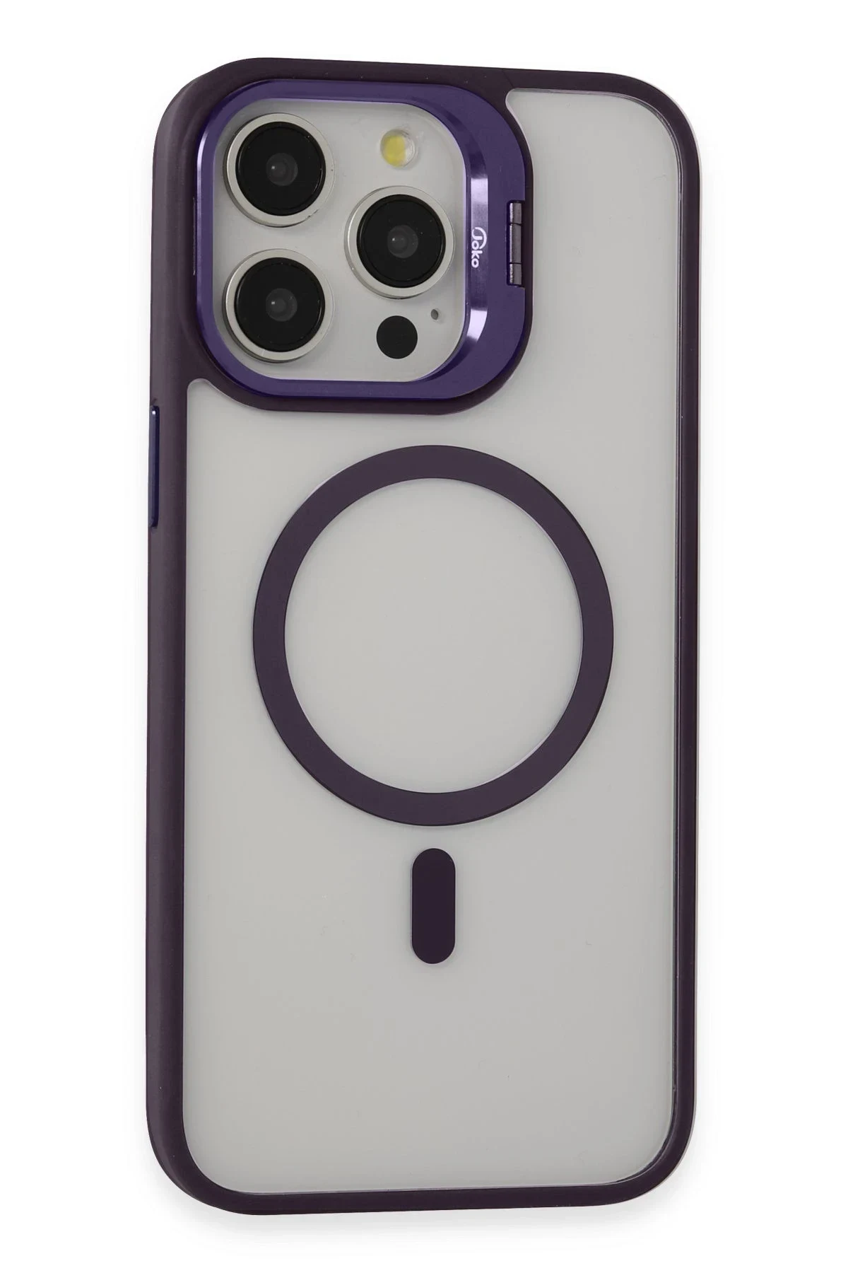 Joko Apple iPhone 14 Pro Kılıf Roblox Lens Magsafe Standlı Kapak - Mor