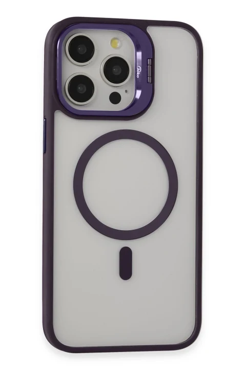 Joko Apple iPhone 14 Pro Kılıf Roblox Lens Magsafe Standlı Kapak - Mor