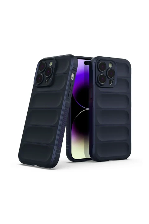 uryport Apple iPhone 14 Pro Max Kılıf Optimum Silikon - Lacivert