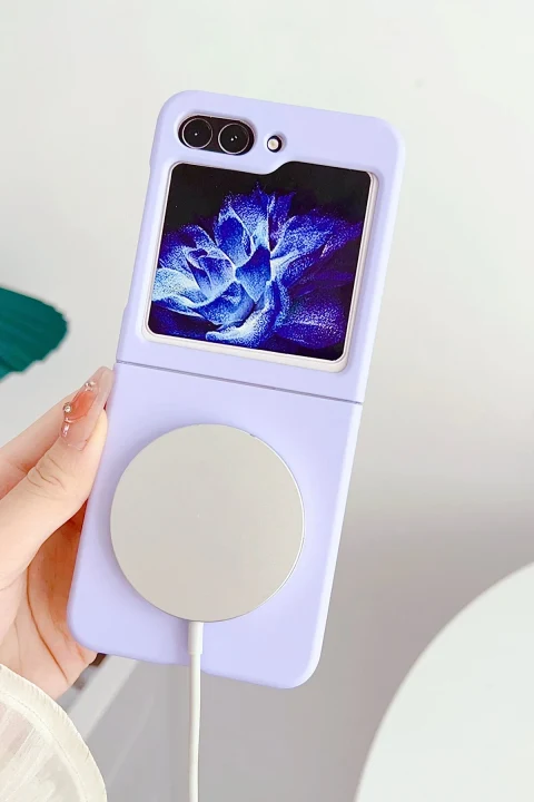 uryport Samsung Galaxy Z Flip 5 Kılıf Mata Fold Kapak - Sierra Blue