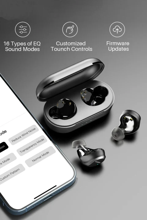 Tozo NC9 Pro Aktif Gürültü Engelleyici Özellikli Bluetooth 5.3 Kablosuz TWS Airpods Kulaklık - Siyah