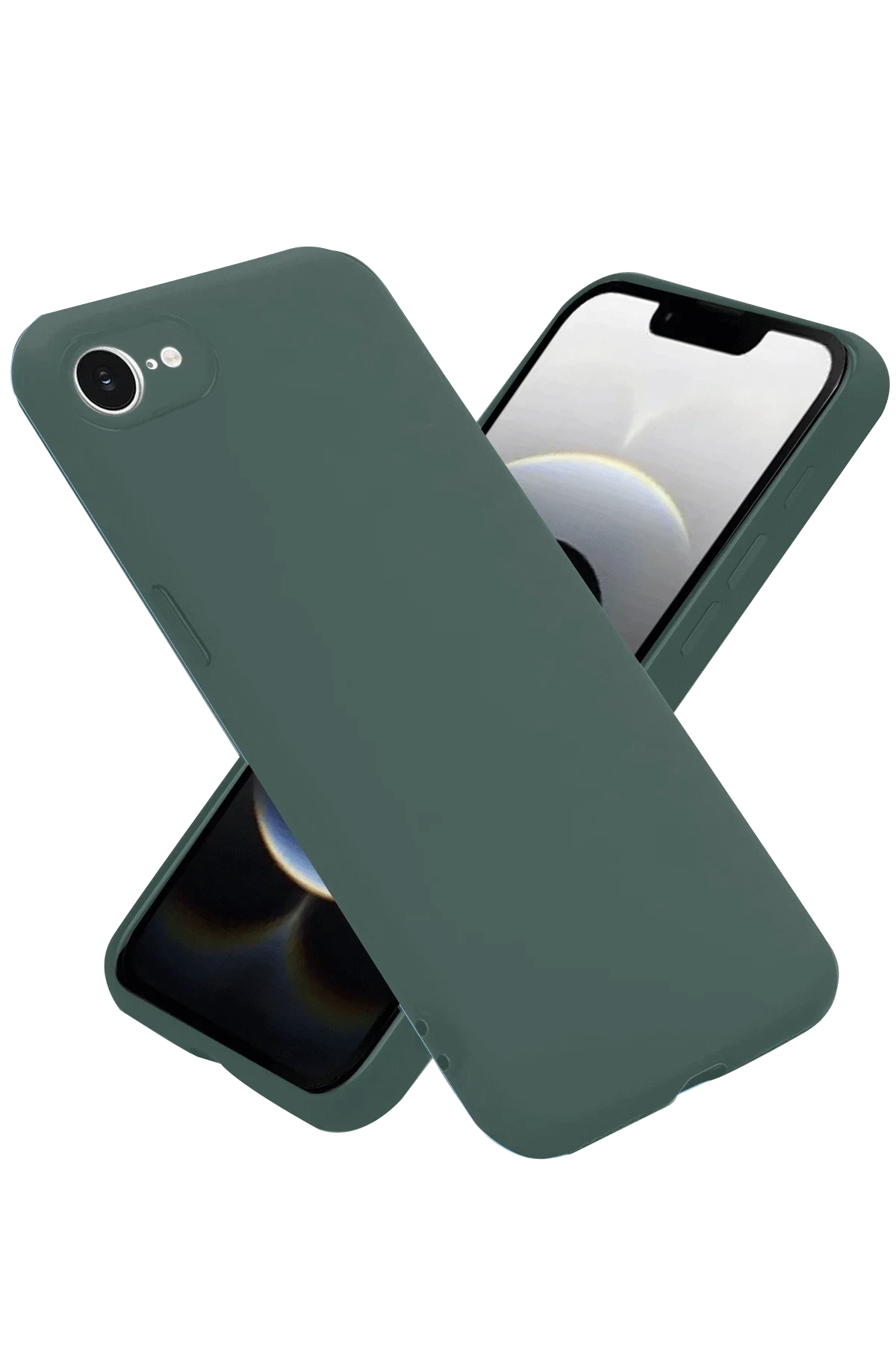 uryport Apple iPhone 16E Kılıf First Silikon - Koyu Yeşil