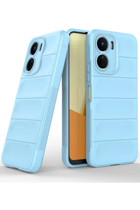 uryport Vivo Y16 Kılıf Optimum Silikon - Sky Blue