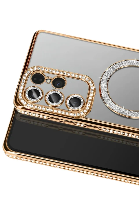 uryport Samsung Galaxy S26 Ultra Joke Simli Magneticsafe Kılıf - Gold