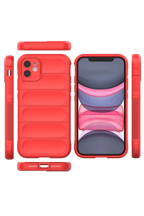 uryport Apple iPhone 11 Kılıf Optimum Silikon - Kırmızı