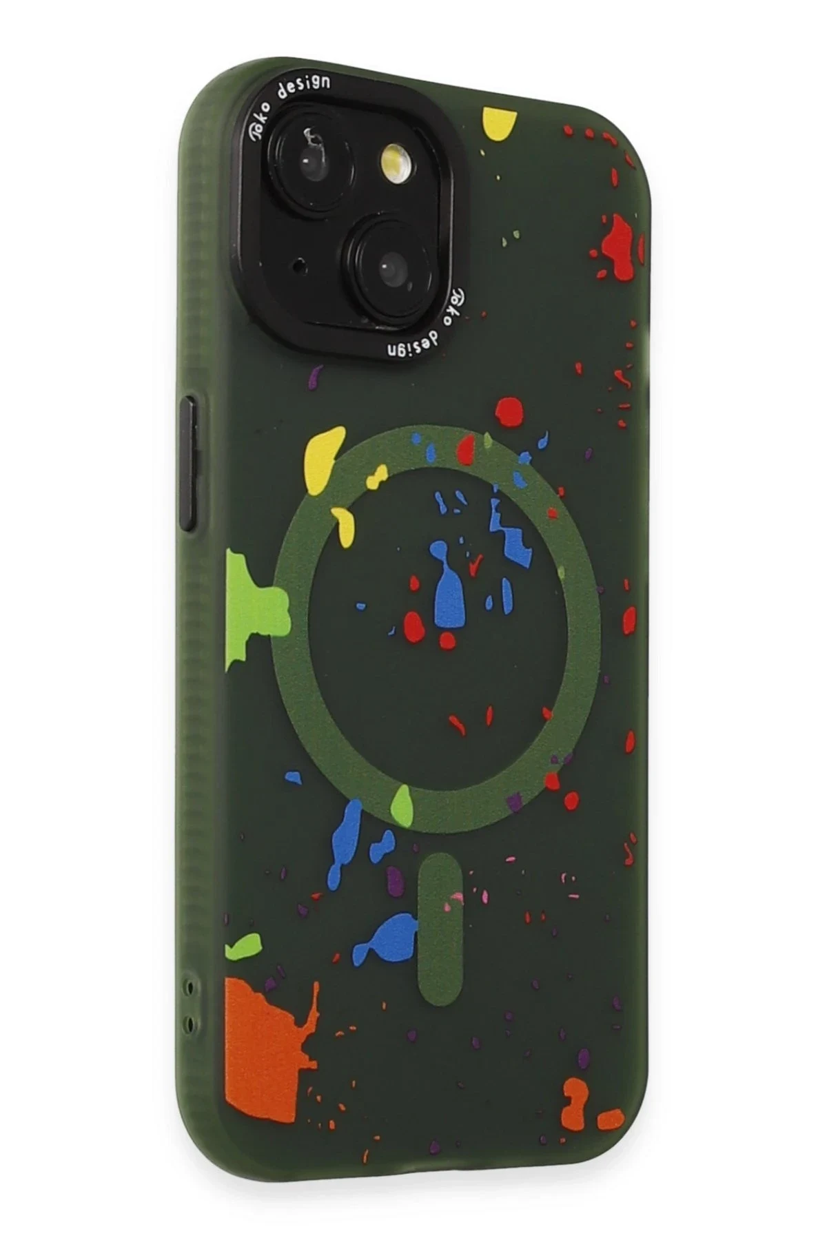 Joko Apple iPhone 15 Colorful Magsafe Kapak - Koyu Yeşil