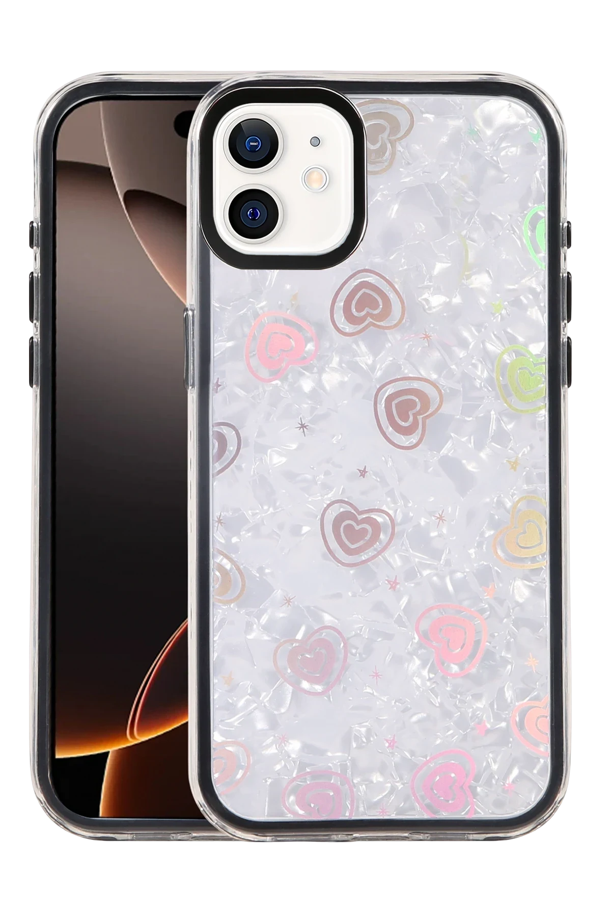 uryport Apple iPhone 11 Lumi Desenli Kapak - Siyah