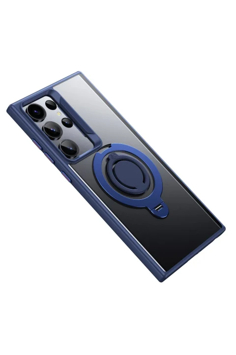 Joko Samsung Galaxy S23 Ultra Avatar 360 Dönen Magsafe Kapak - Lacivert