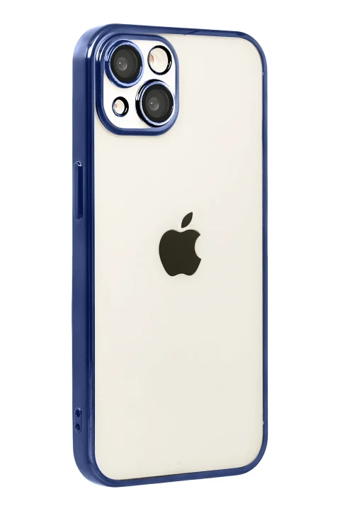 uryport Apple iPhone 15 Razer Lensli Silikon - Lacivert