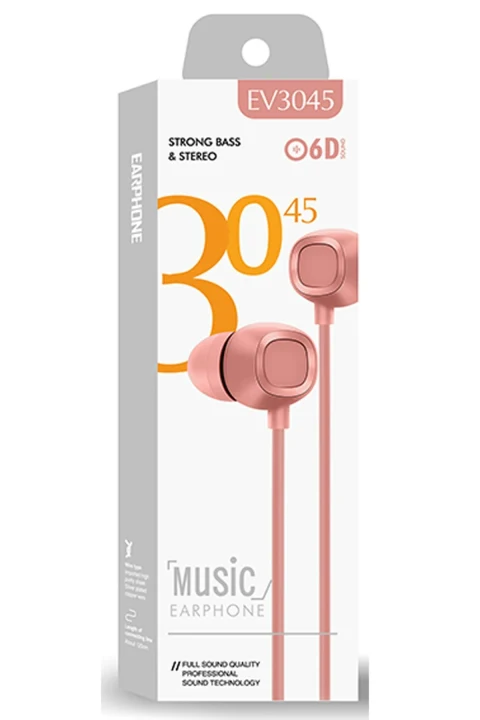 Karler Bass EV-3045 Kablolu Kulaklık - Pembe