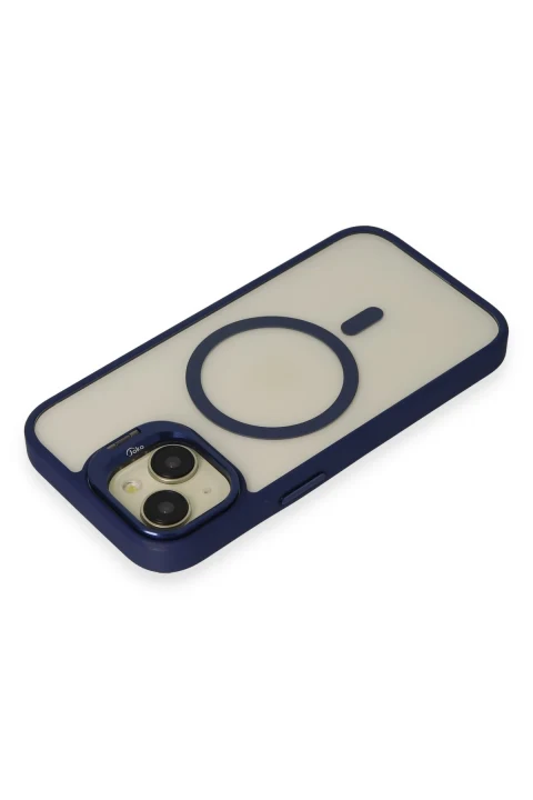 Joko Apple iPhone 15 Kılıf Roblox Lens Magsafe Standlı Kapak - Lacivert