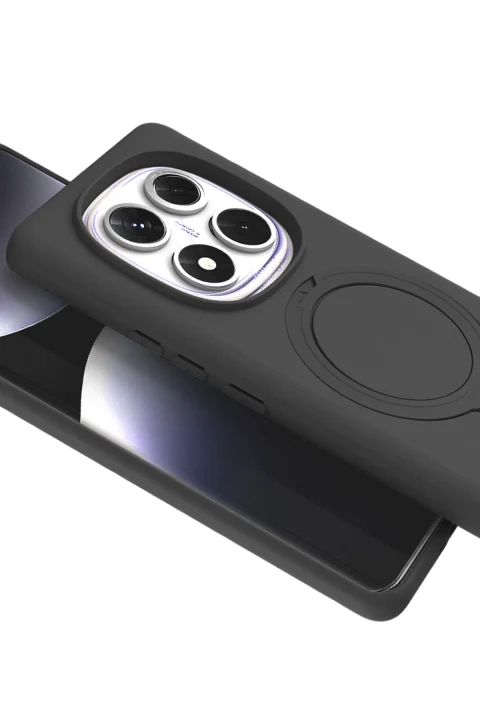 uryport Xiaomi Redmi Note 14 Pro 4G Regal Magsafe Standlı Kapak - Titan Gri