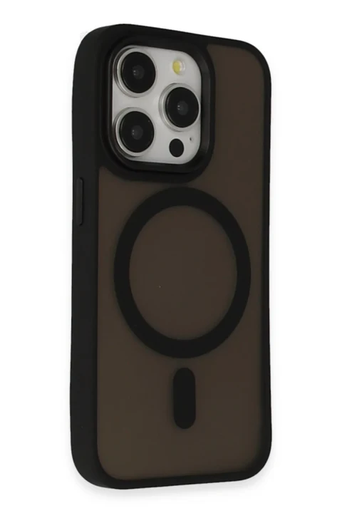 uryport Apple iPhone 15 Pro Max Kılıf Oslo Magsafe Kapak - Siyah
