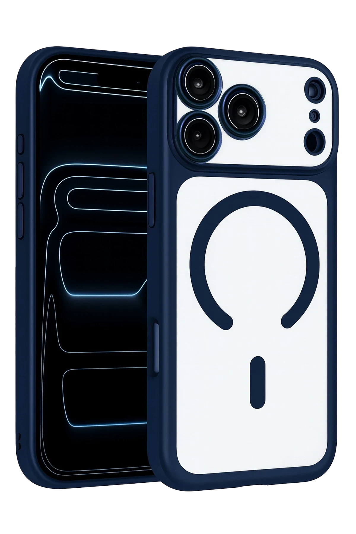 Joko Apple iPhone 17 Pro Max/18 Pro Max Chrome Magsafe Kapak - Lacivert