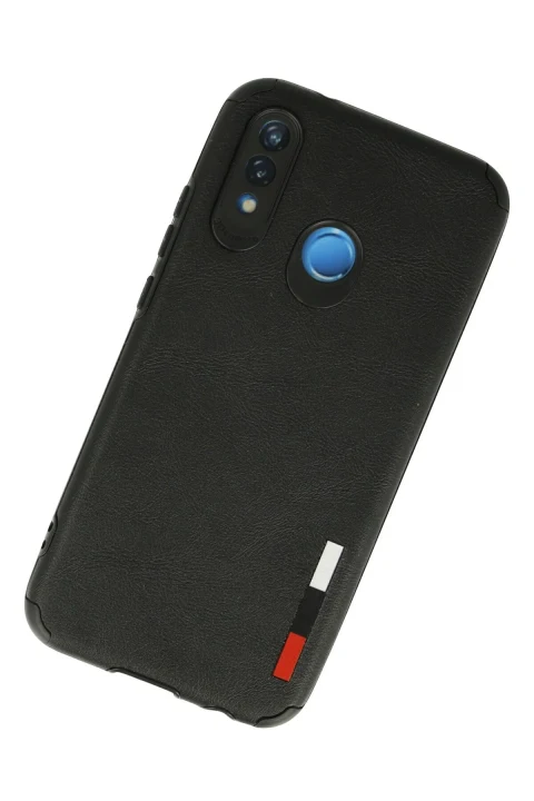 uryport Huawei P20 Lite Kılıf Loop Deri Silikon - Siyah