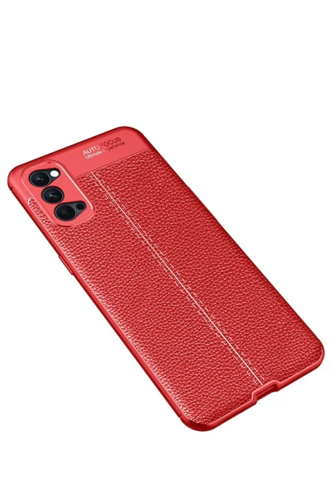 uryport Oppo Reno 4 Pro Kılıf Auto Focus Kapak - Kırmızı