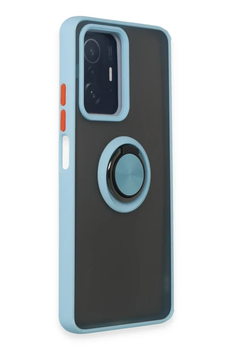 uryport Xiaomi Mi 11T Pro Kılıf Montreal Yüzüklü Silikon Kapak - Buz Mavi