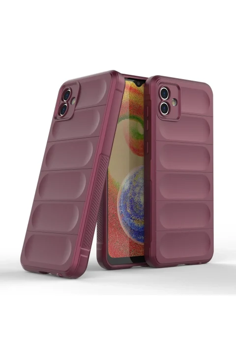 uryport Samsung Galaxy A04 Kılıf Optimum Silikon - Bordo