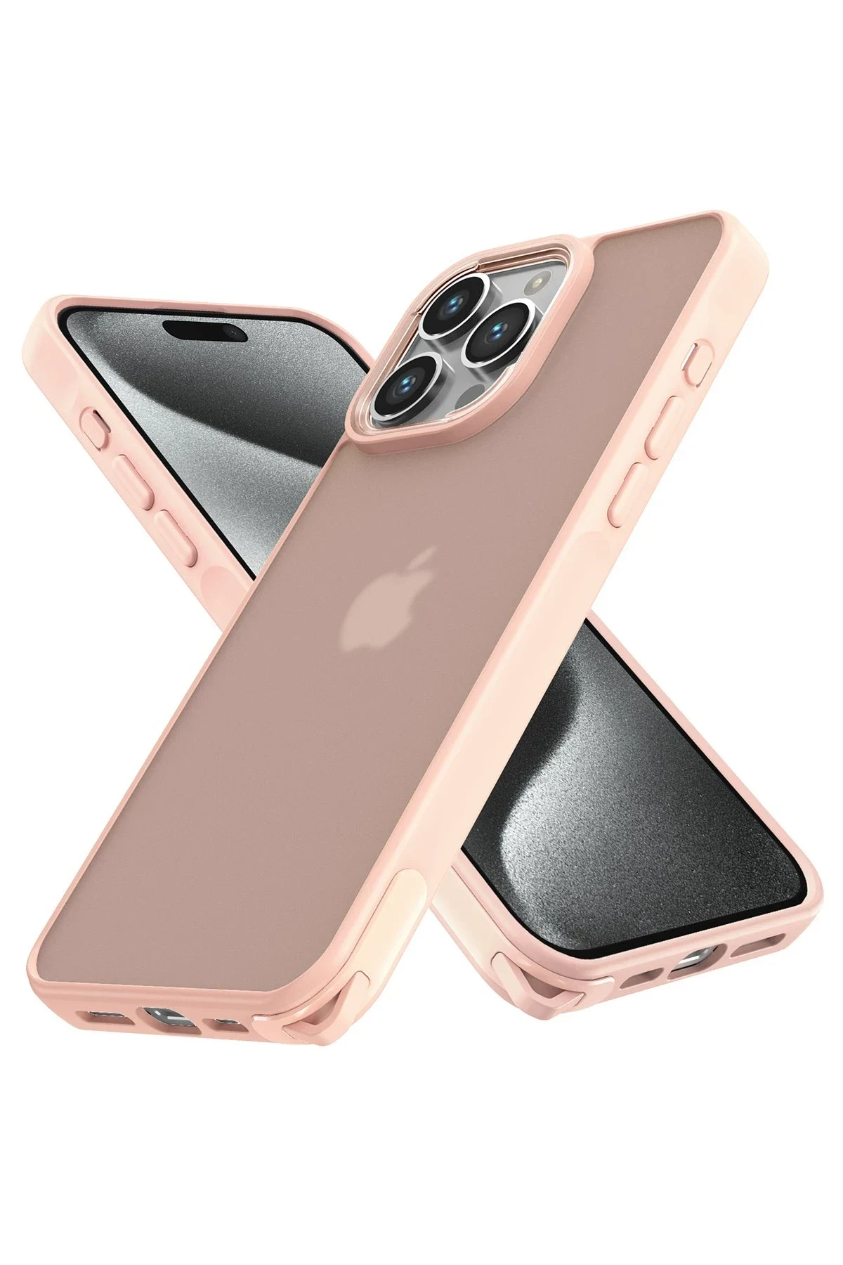 uryport Apple iPhone 13 Pro Max Kılıf Elegant Kapak - Pudra