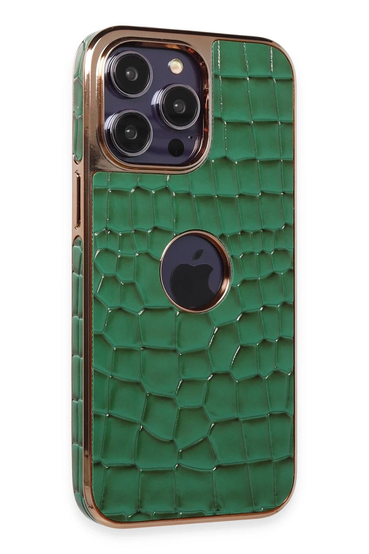 uryport Apple iPhone 14 Pro Max Kılıf Snake Kapak - Koyu Yeşil