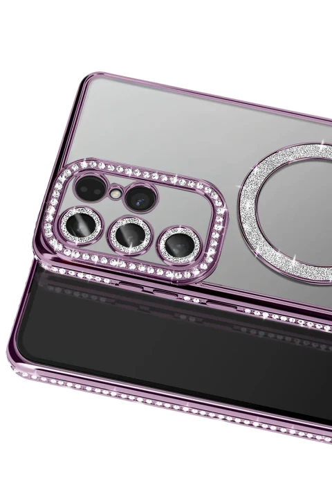 uryport Samsung Galaxy S26 Ultra Joke Simli Magneticsafe Kılıf - Derin Mor