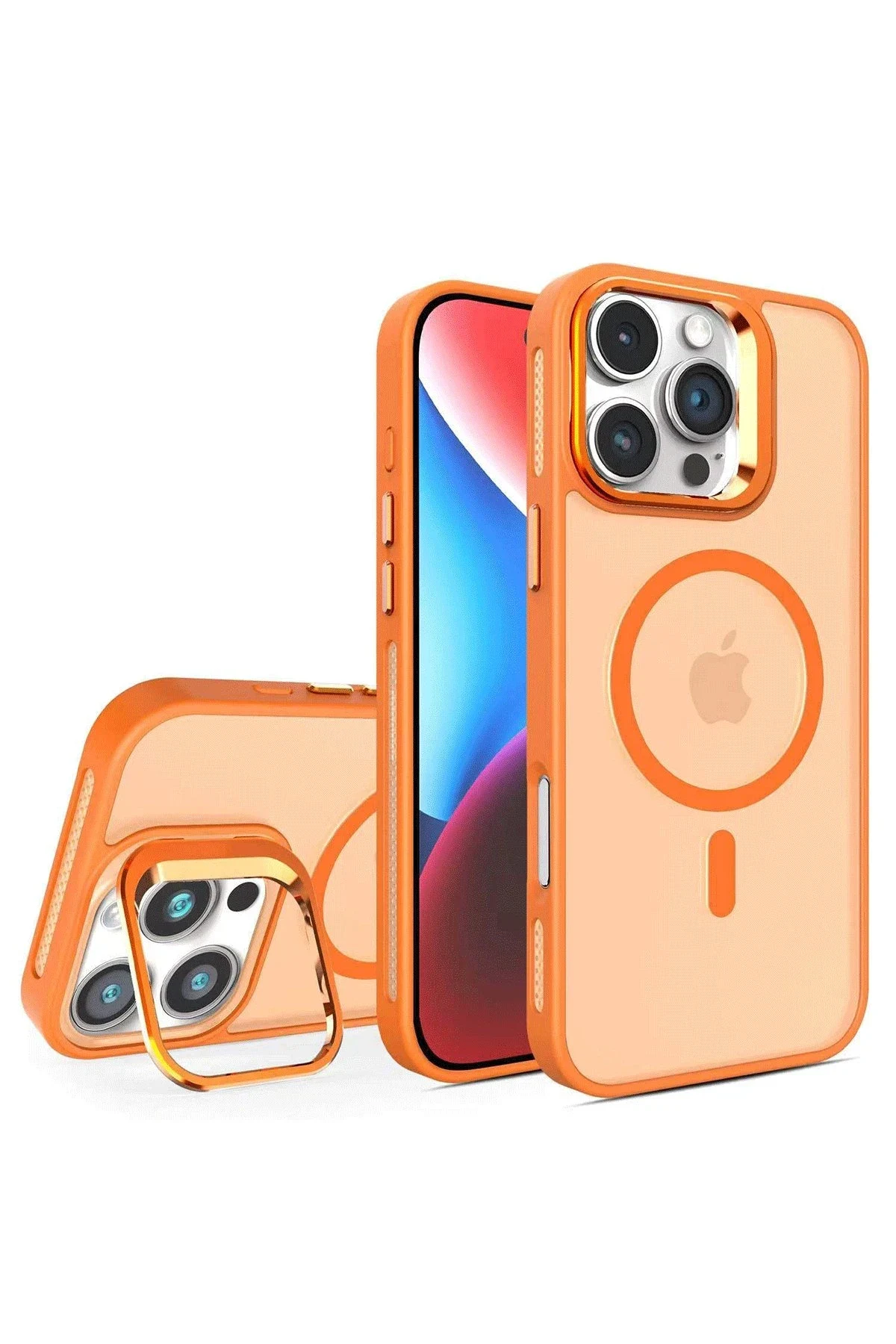 Joko Apple iPhone 16 Pro Max Flet Lens Magsafe Kapak - Turuncu