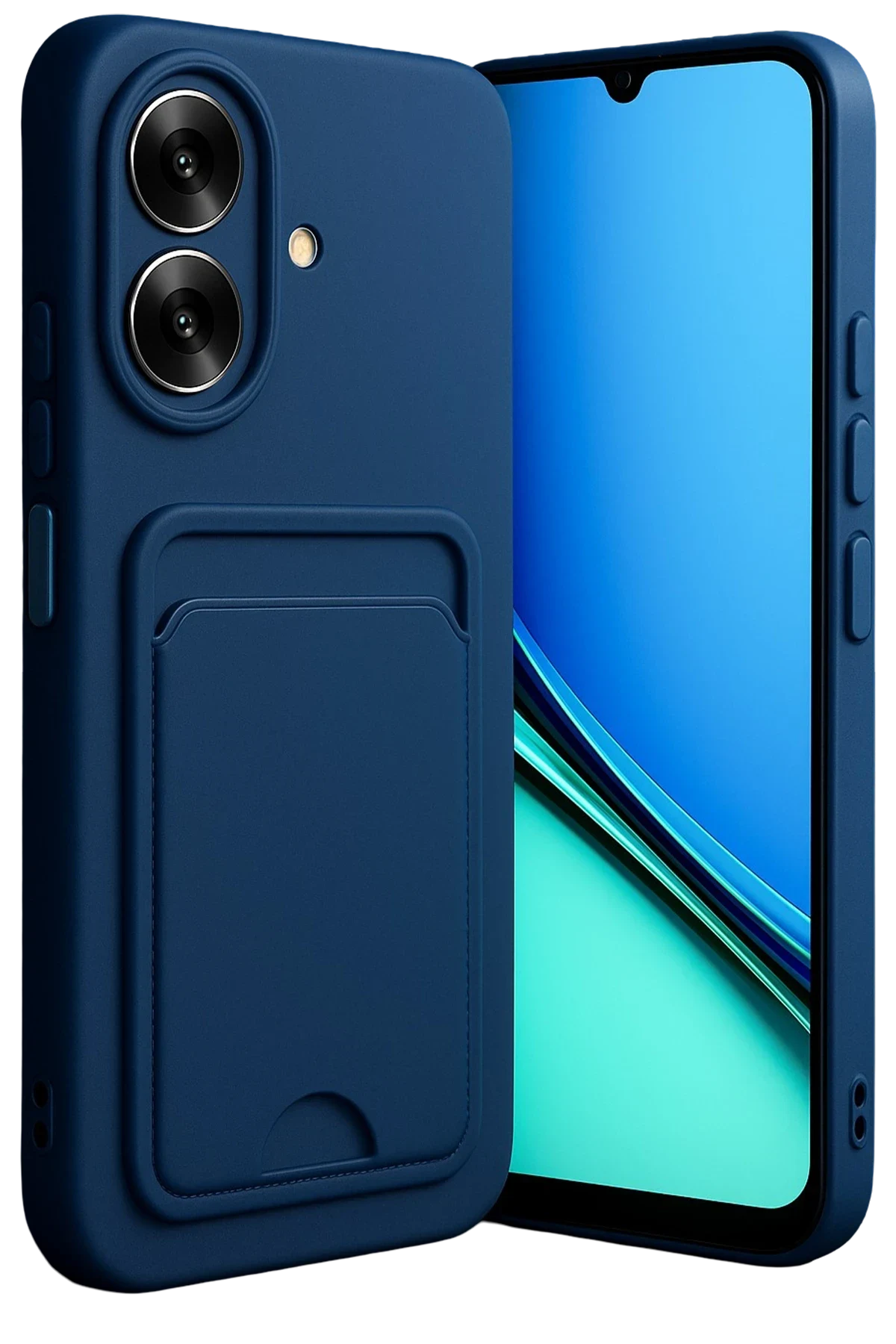uryport Realme Note 60 Kelvin Kartvizitli Silikon - Lacivert