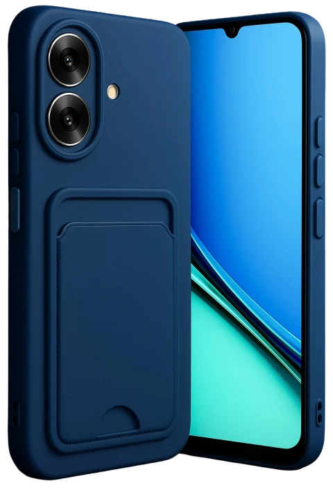uryport Realme Note 60 Kelvin Kartvizitli Silikon - Lacivert