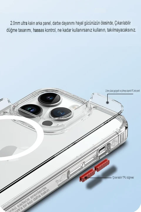 Joko Apple iPhone 14 Pro Kılıf Ramos Magsafe Kapak - Şeffaf