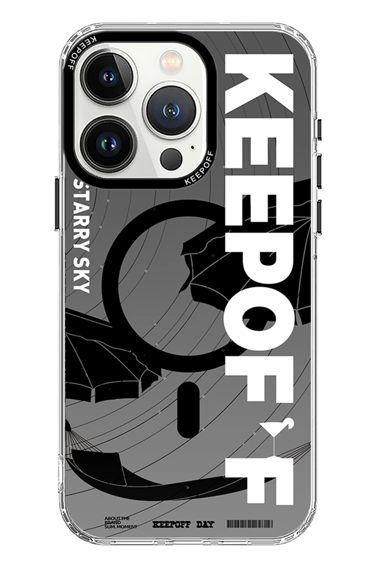 Keep Off Apple iPhone 15 Pro Max Summer Travel Magsafe Kapak - Starry Night