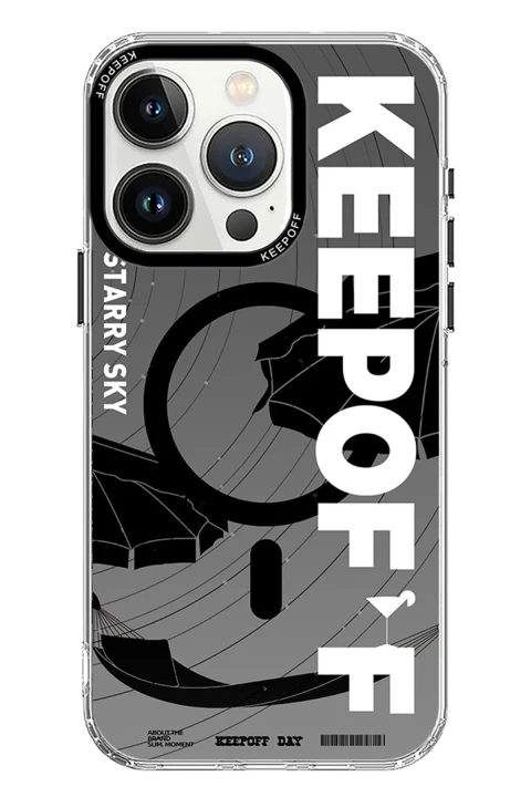Keep Off Apple iPhone 15 Pro Max Summer Travel Magsafe Kapak - Starry Night