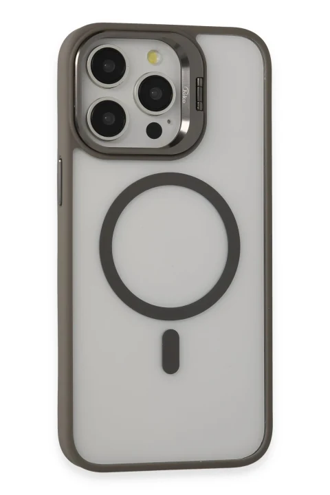 Joko Apple iPhone 14 Pro Max Kılıf Roblox Lens Magsafe Standlı Kapak - Titan Gri