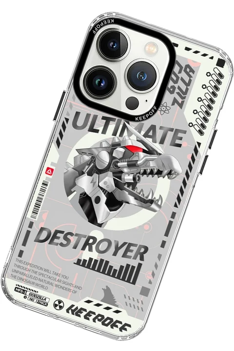Keep Off Apple iPhone 15 Pro DNA Magsafe Kapak - Godzilla