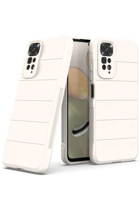 uryport Xiaomi Redmi Note 11 Kılıf Optimum Silikon - Krem