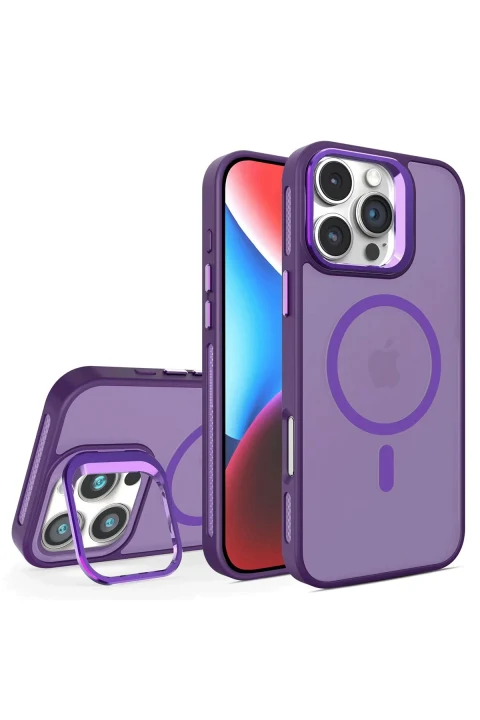 Joko Apple iPhone 16 Pro Flet Lens Magsafe Kapak - Derin Mor