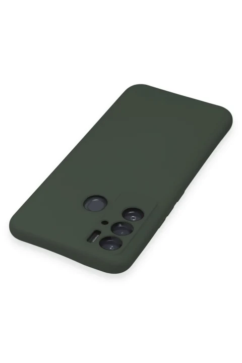 uryport Tecno Pova Neo Kılıf Nano içi Kadife Silikon - Koyu Yeşil