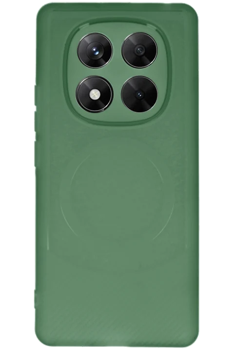 uryport Xiaomi Redmi Note 14 Pro 5G Kılıf Maya Karbon Kapak - Koyu Yeşil