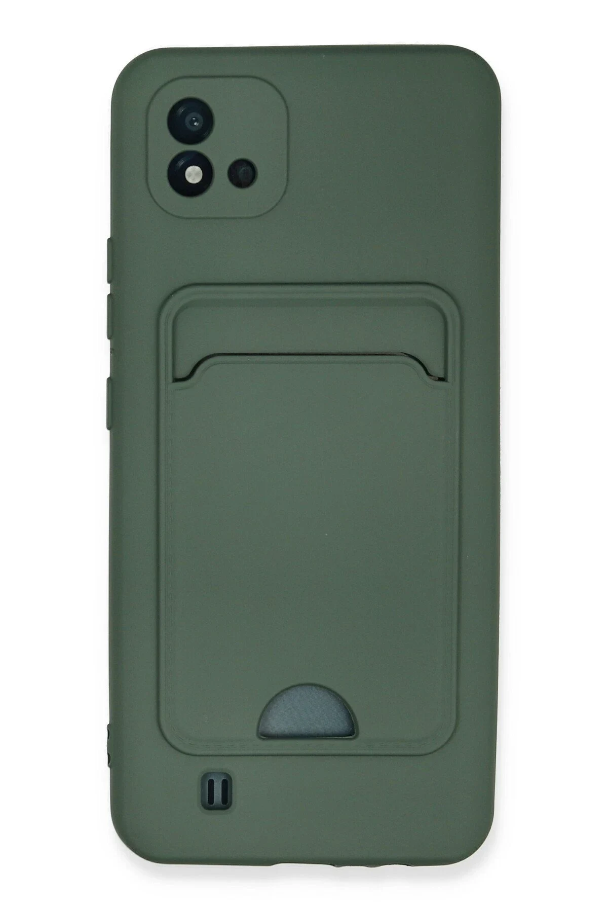 uryport Realme C11 2021 Kılıf Kelvin Kartvizitli Silikon - Koyu Yeşil