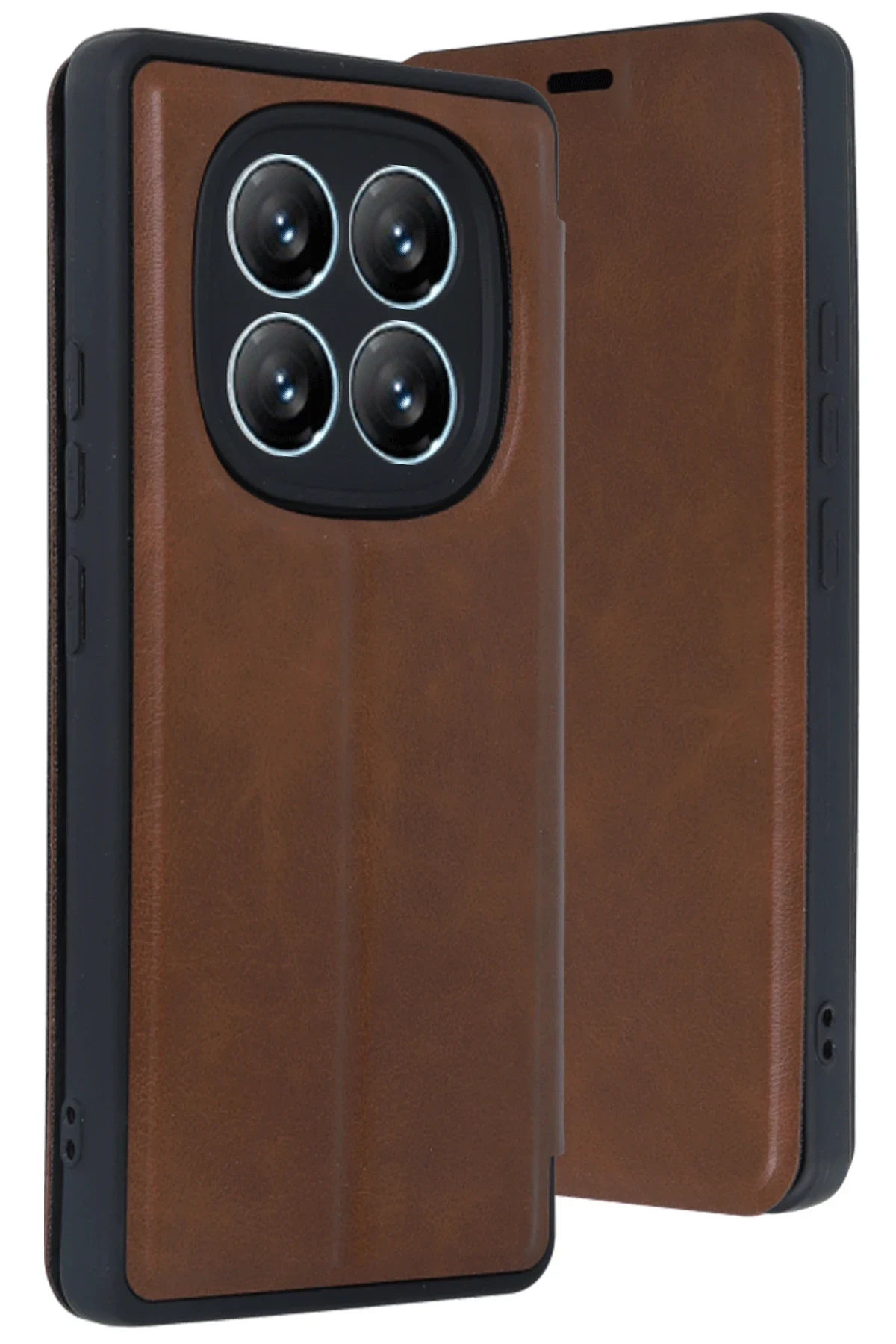 uryport Xiaomi Redmi Note 14 Pro 4G Kılıf Flip Cover - Taba