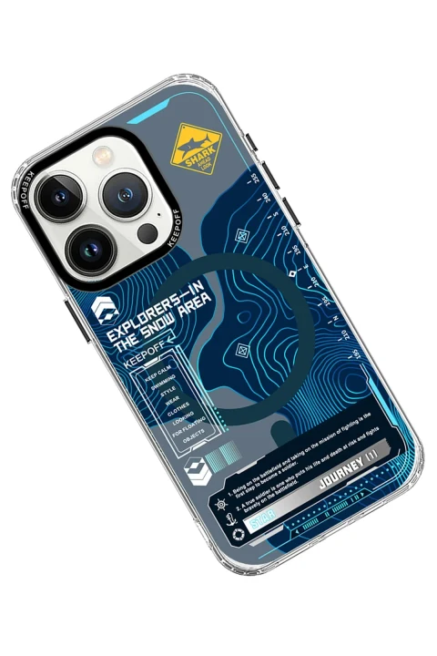 Keep Off Apple iPhone 15 Pro Max Map Magsafe Kapak - Island
