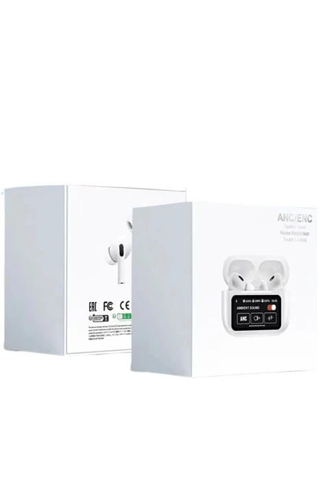 Karler Bass A9 Pro Aktif Gürültü Engelleyici Özellikli Dijital Ekranlı Airpods Bluetooth Kulaklık - Beyaz