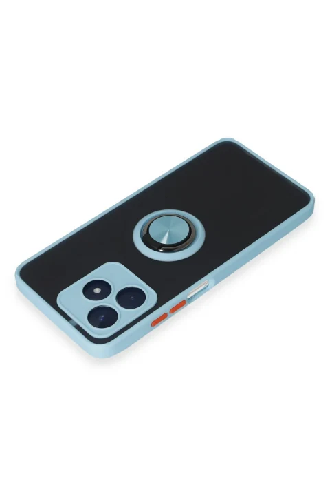 uryport Realme C53 Kılıf Montreal Yüzüklü Silikon Kapak - Buz Mavi