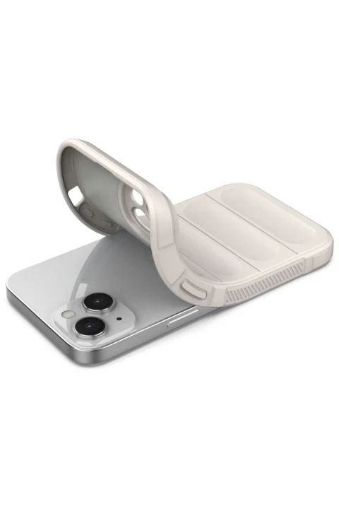 uryport Apple iPhone 13 Kılıf Optimum Silikon - Krem