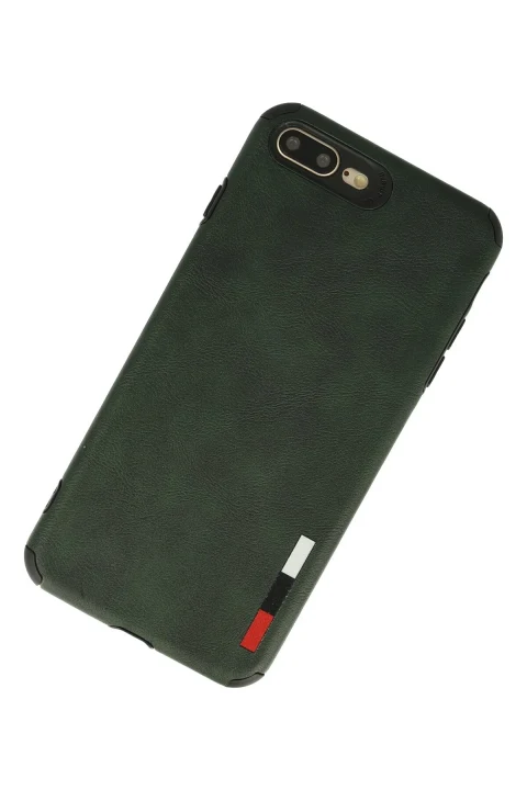 uryport Apple iPhone 8 Plus Kılıf Loop Deri Silikon - Yeşil
