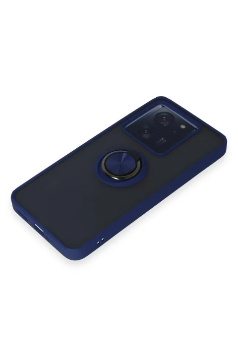 uryport Xiaomi Mi 13T Kılıf Montreal Yüzüklü Silikon Kapak - Lacivert